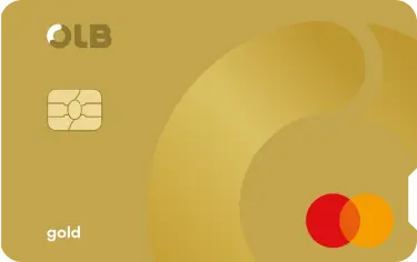 Die OLB Mastercard Gold Kreditkarte, inkludiert in der Kontooption smartPremium.